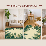Lush Green Tropical Serenity(Beige)