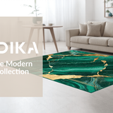 Modern Gold Accented Abstract Flair(Green)