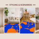 Playful Bright Tiled Composition(Blue)
