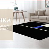 Chic Black and White Geometric Motif(Black)