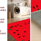 Whimsical Citrus Patterned Mat(Red)