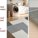 Modern Rustic Shag with Geometric Elements(Black)