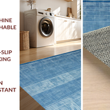 Trendy Distressed Blue Tiled Look(Blue)