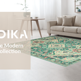 Minimalist Monochrome Floral Motif(Green)