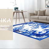Charming Blue and Beige Medallion Style(Blue)
