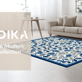 Artful Graphic Blue Blossom Motif(Blue)