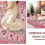 Vibrant Green Floral Elegance(Pink)