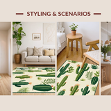 Tropical Cactus Landscape Art(Ivory)