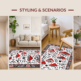 Cozy Textured Floral Elements(Red)