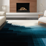 Modern Ombre Striped Design Non Slip Floor Covering(Gray)