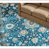 Rustic Distressed Floral Tapestry(Blue)