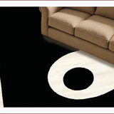Contemporary Black and White Swirl(Black)