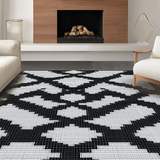 Minimalist Black and White Checker Design(Black)