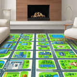 Brightly Colored Fun Traffic Play Surface(Green)