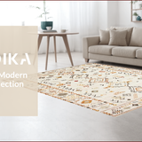 Eclectic Geometric Ivory Texture(Beige)