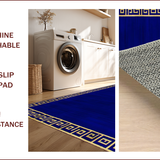 Elegant Gold Greek Key Motif(Blue)