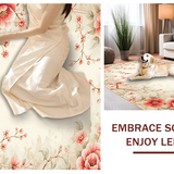 Contemporary Geometric Floral Fusion(Beige)