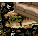 Rustic Wildlife Artful Scene(Black)