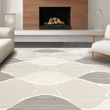 Artisanal Textured Scallop Design(Beige)