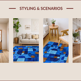 Chic Multi Hued Contemporary Design(Blue)
