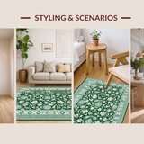 Chic Low Pile Rustic Charm(Green)