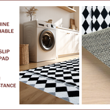 Modern Black and White Checkered Dorm(Black)