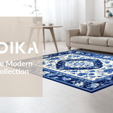 Traditional White Porcelain Floral Design(Blue)