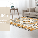 Creamy Rustic Abstract Motif(Beige)