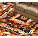 Ultra Soft Area Rug, Non Slip, Stain Resistant, Washable Area Rugs for Living Room, Bedroom, Boho Geometric Stain Resistant Living Room(Orange) - ODIKA
