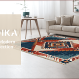 Ultra Soft Area Rug, Non Slip, Stain Resistant, Washable Area Rugs for Living Room, Bedroom, Soft Vintage Southwestern Reading Nook(Red) - ODIKA
