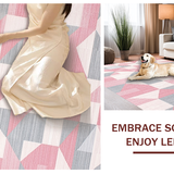 Contemporary Plush Geometrics(Pink)