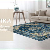 Chic Distressed Geometric Aesthetic(Blue)