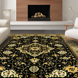 Elegant Floral Medallion Motif(Black)