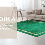 Artful Multicolor Distorted Shapes(Green)