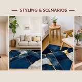 Dynamic Color Contrast Marble Design(Blue)