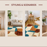 Modern Geometric Cream Area for Contemporary Homes(Beige)