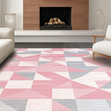 Contemporary Plush Geometrics(Pink)