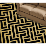 Luxurious Black Gold Geometric Motif(Black)