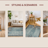 Elegant Grey Teal Dining Room Area(Gray)
