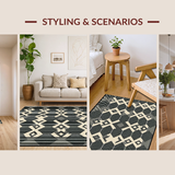 Refined Graphical Diamond Composition(Beige)