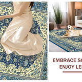 Elegant Beige Geometric Arrangement(Blue)
