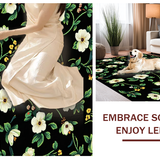 Lush Tropical Leaf Patterned Design(White)