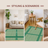 Striking Vintage Floral with Earthy Greens(Green)