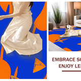 Playful Bright Tiled Composition(Blue)