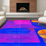 Artful Whimsical Curvilinear Shapes(Blue)