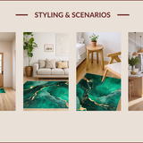 Contemporary Grey Swirl Motif(Green)