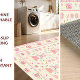 Charming Whimsical Rabbit Floral(Beige)