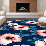 Chic Hibiscus Patterned Design(Blue)