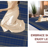 Chic Minimalist Gold Border Geometric Style(Blue)