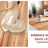 Abstract Wavy Ethnic Motif(Beige)